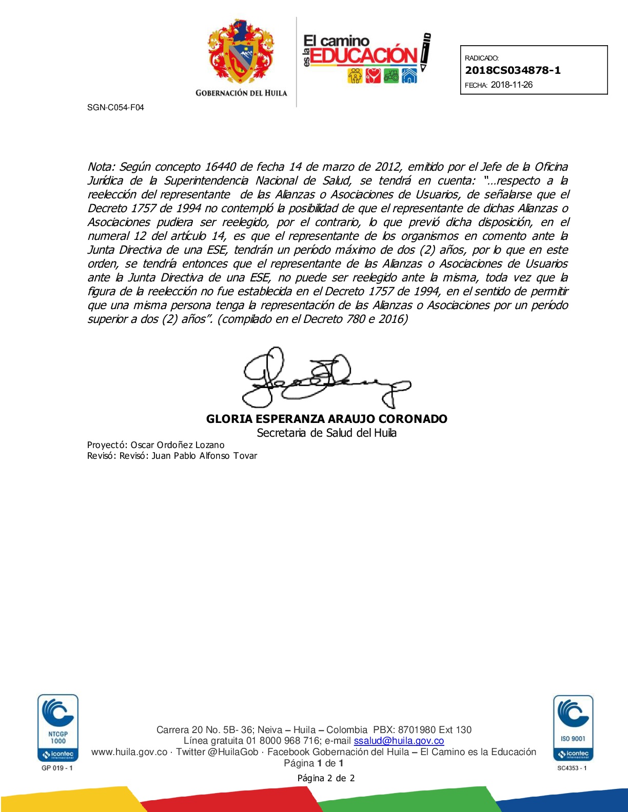 Convocatoria Usuarios