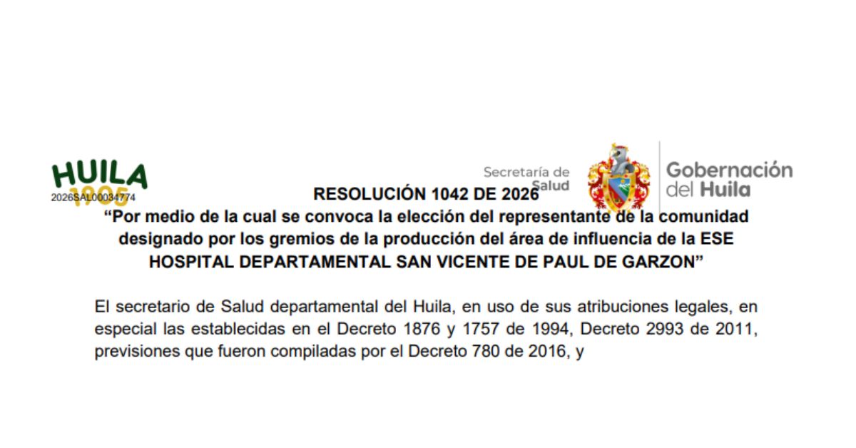 Convocatoria de elección del representante de la comunidad designado por los gremios